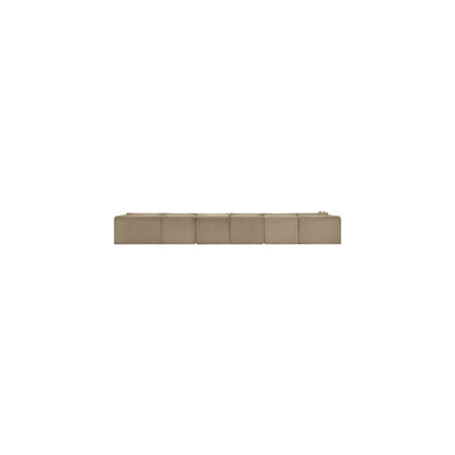 Shaggy Taupe Corduroy Performance Fabric Modular Sectional