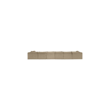 Shaggy Taupe Corduroy Performance Fabric Modular Sectional