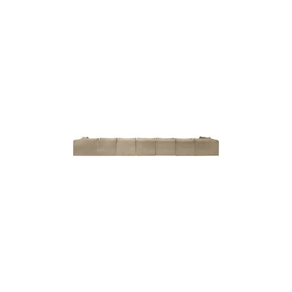 Shaggy Taupe Corduroy Performance Fabric Modular Sectional