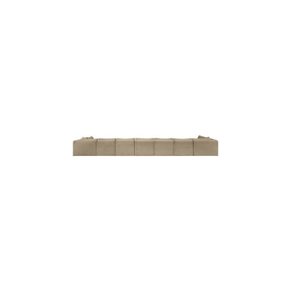 Shaggy Taupe Corduroy Performance Fabric Modular Sectional