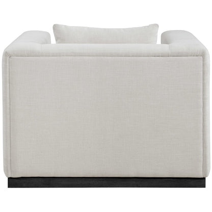 Alfie Beige Linen Textured Fabic Chair