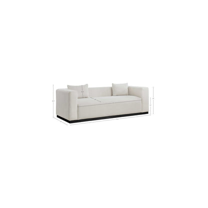 Alfie Beige Linen Textured Fabic Sofa
