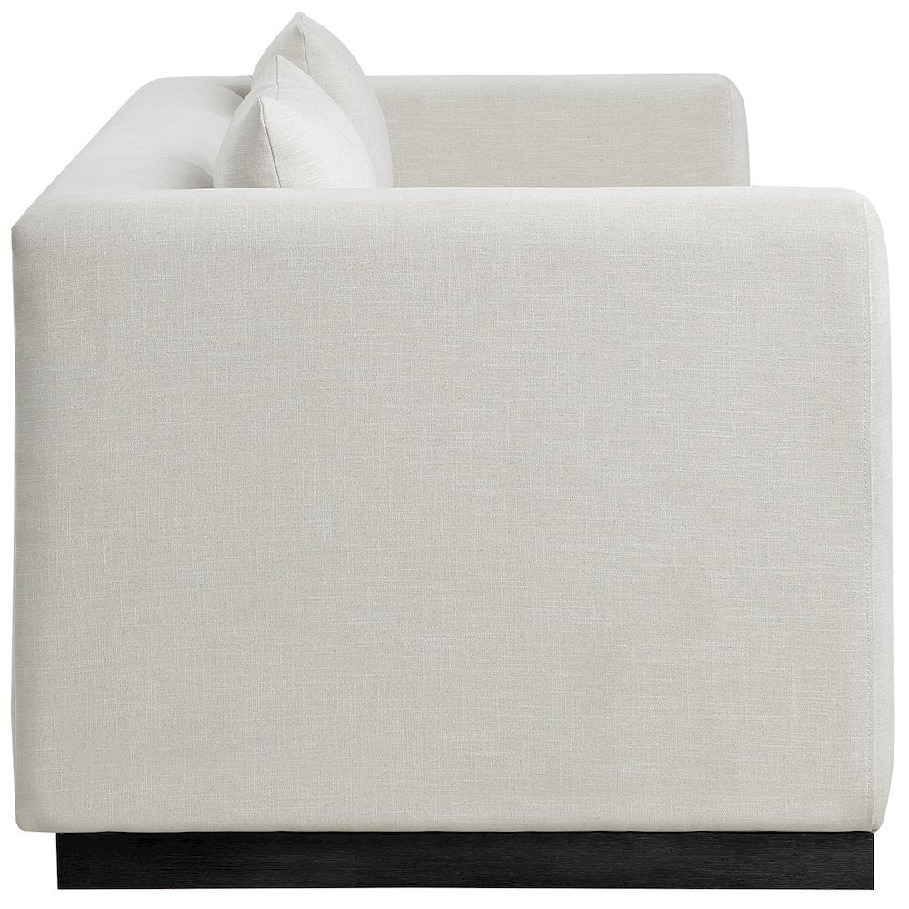 Alfie Beige Linen Textured Fabic Sofa