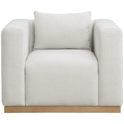 Alfie Cream Linen Textured Fabic Chair