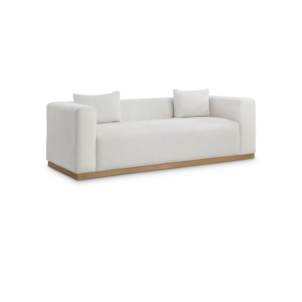 Alfie Cream Linen Textured Fabic Sofa