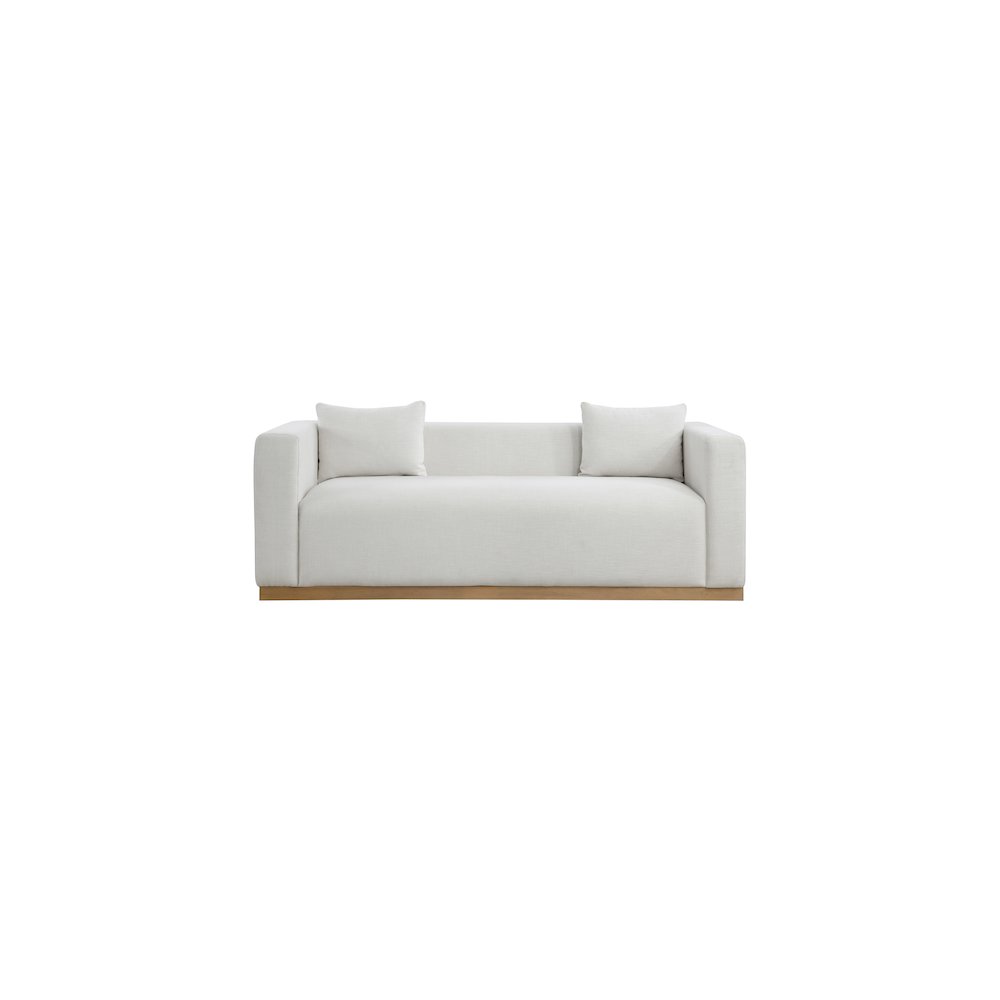 Alfie Cream Linen Textured Fabic Sofa