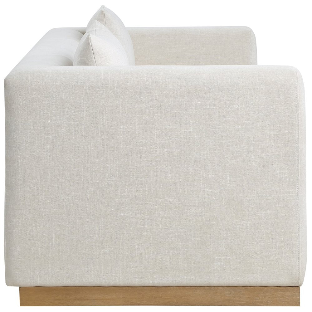Alfie Cream Linen Textured Fabic Sofa