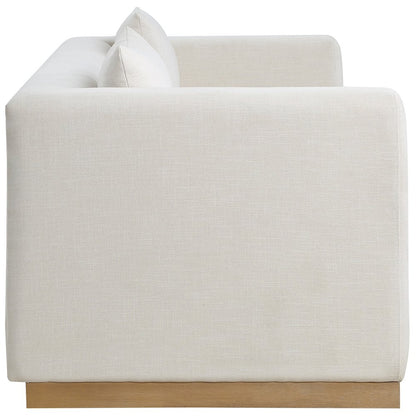Alfie Cream Linen Textured Fabic Sofa