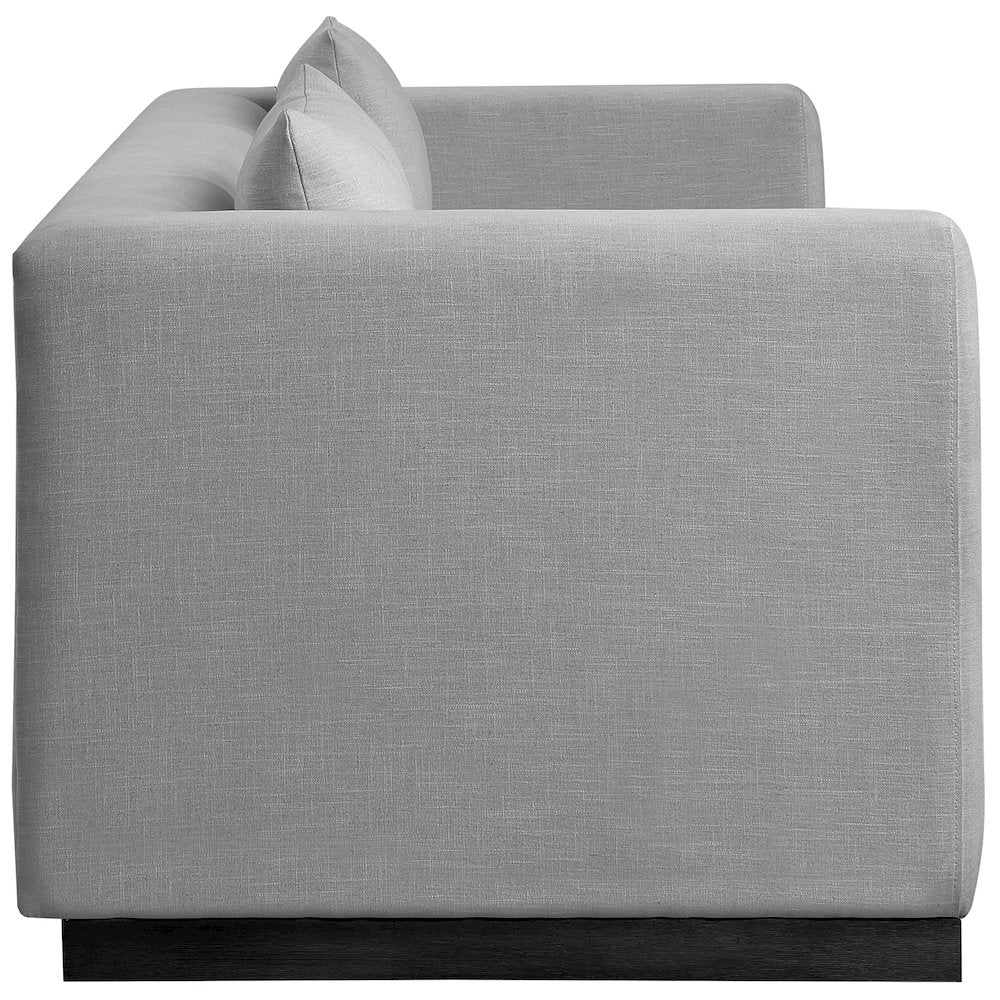 Alfie Grey Linen Textured Fabic Sofa