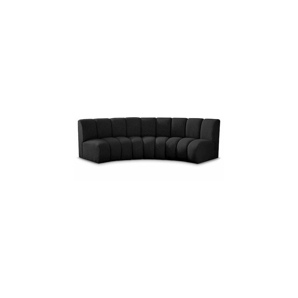 Infinity Black Boucle Fabric 3pc. Modular Sectional