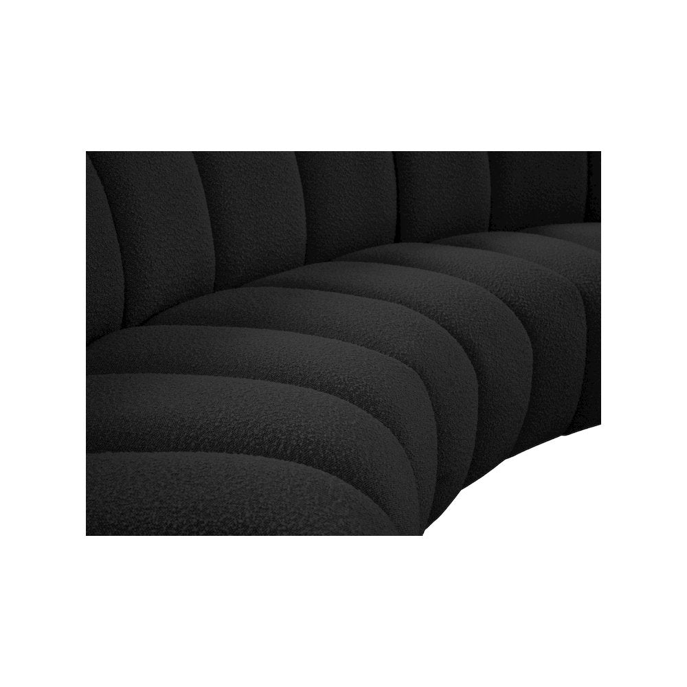 Infinity Black Boucle Fabric 3pc. Modular Sectional