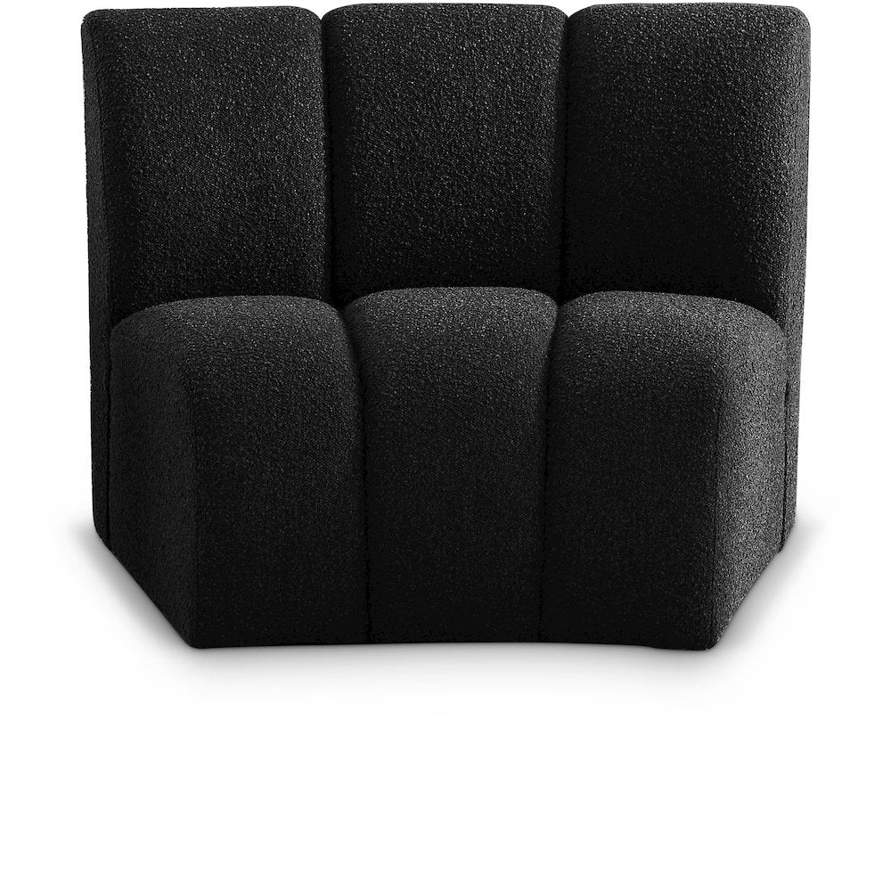 Infinity Black Boucle Fabric Modular Chair