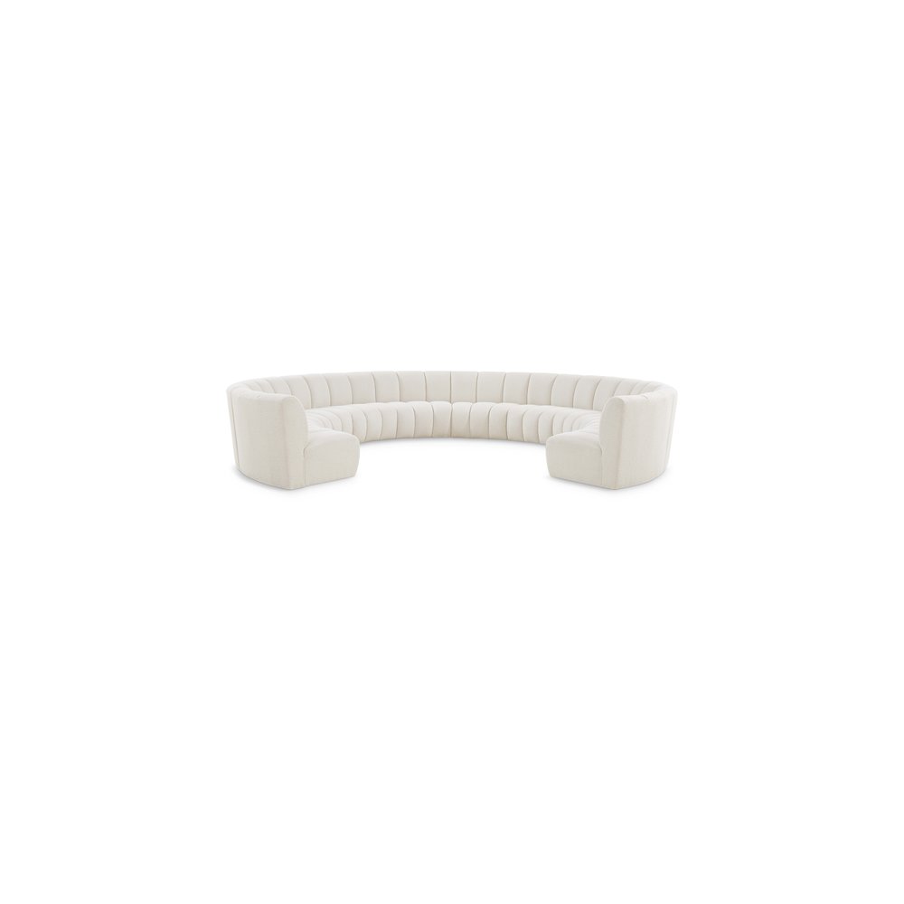 Infinity Cream Boucle Fabric 10pc. Modular Sectional