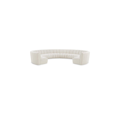Infinity Cream Boucle Fabric 10pc. Modular Sectional