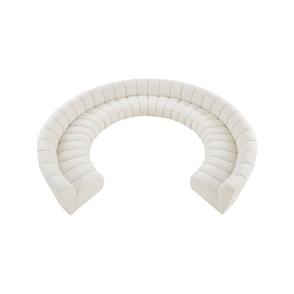 Infinity Cream Boucle Fabric 10pc. Modular Sectional