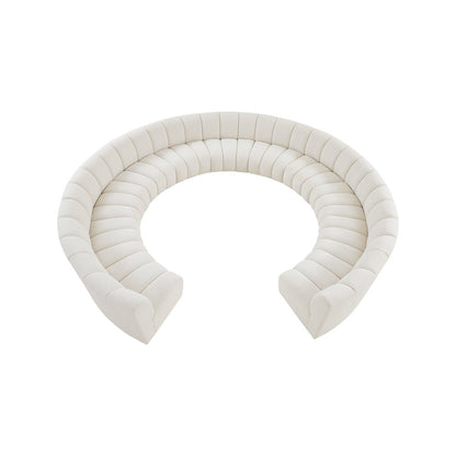 Infinity Cream Boucle Fabric 11pc. Modular Sectional