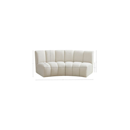 Infinity Cream Boucle Fabric 2pc. Modular Sectional