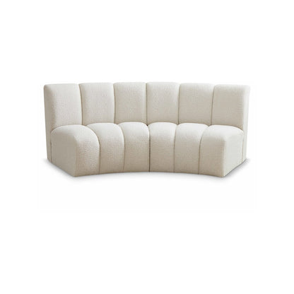 Infinity Cream Boucle Fabric 2pc. Modular Sectional