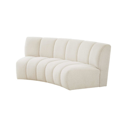 Infinity Cream Boucle Fabric 2pc. Modular Sectional
