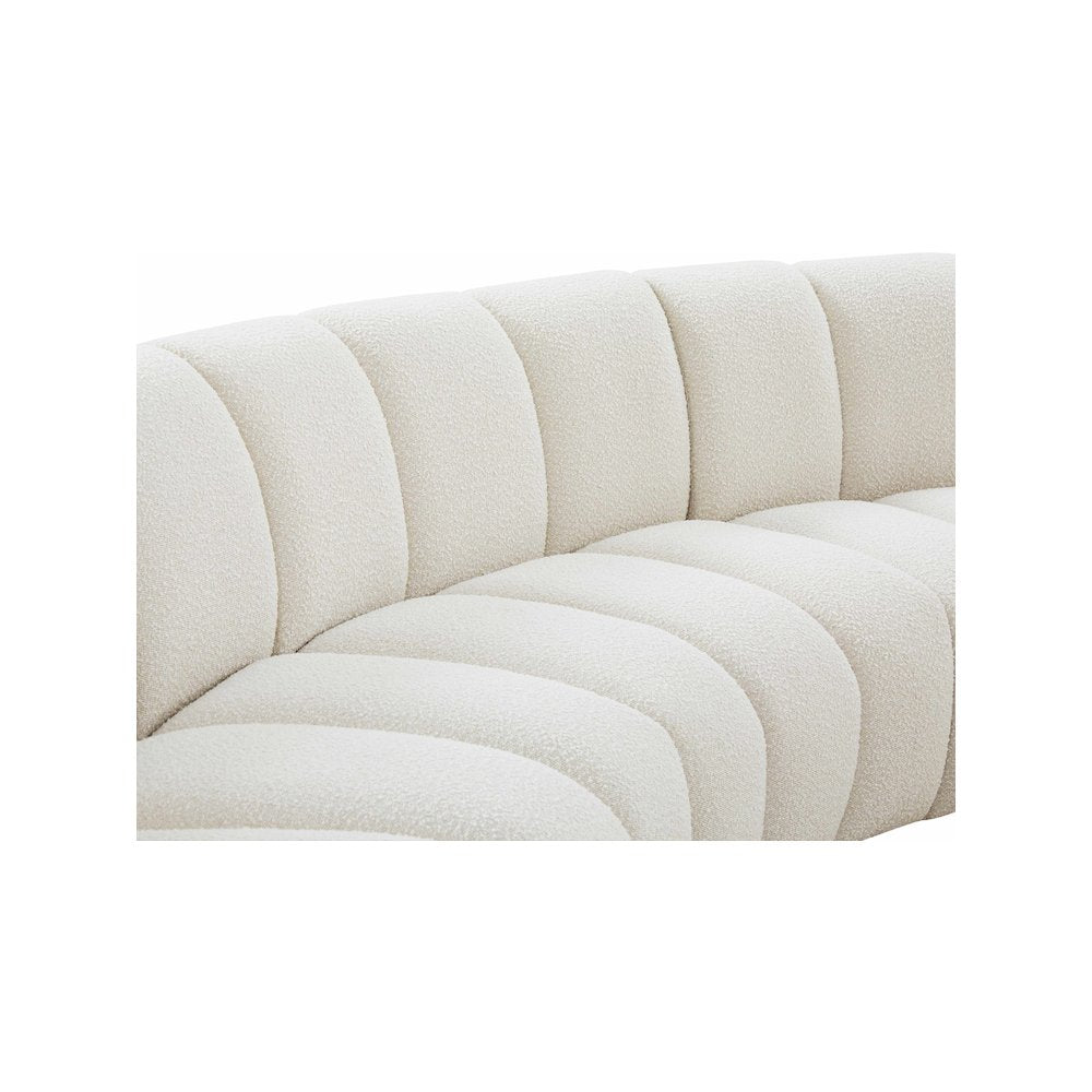 Infinity Cream Boucle Fabric 2pc. Modular Sectional