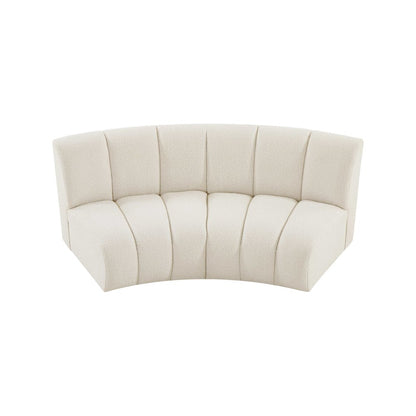 Infinity Cream Boucle Fabric 2pc. Modular Sectional
