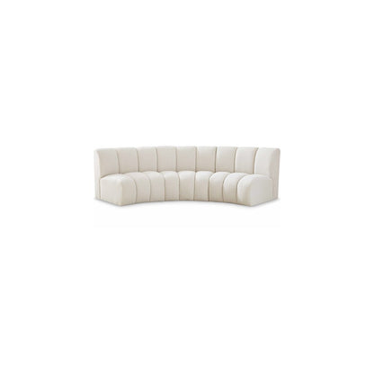 Infinity Cream Boucle Fabric 3pc. Modular Sectional