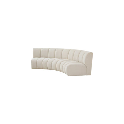 Infinity Cream Boucle Fabric 3pc. Modular Sectional