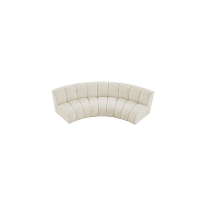 Infinity Cream Boucle Fabric 3pc. Modular Sectional