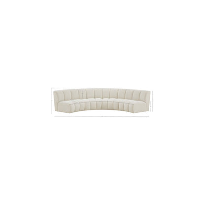Infinity Cream Boucle Fabric 4pc. Modular Sectional