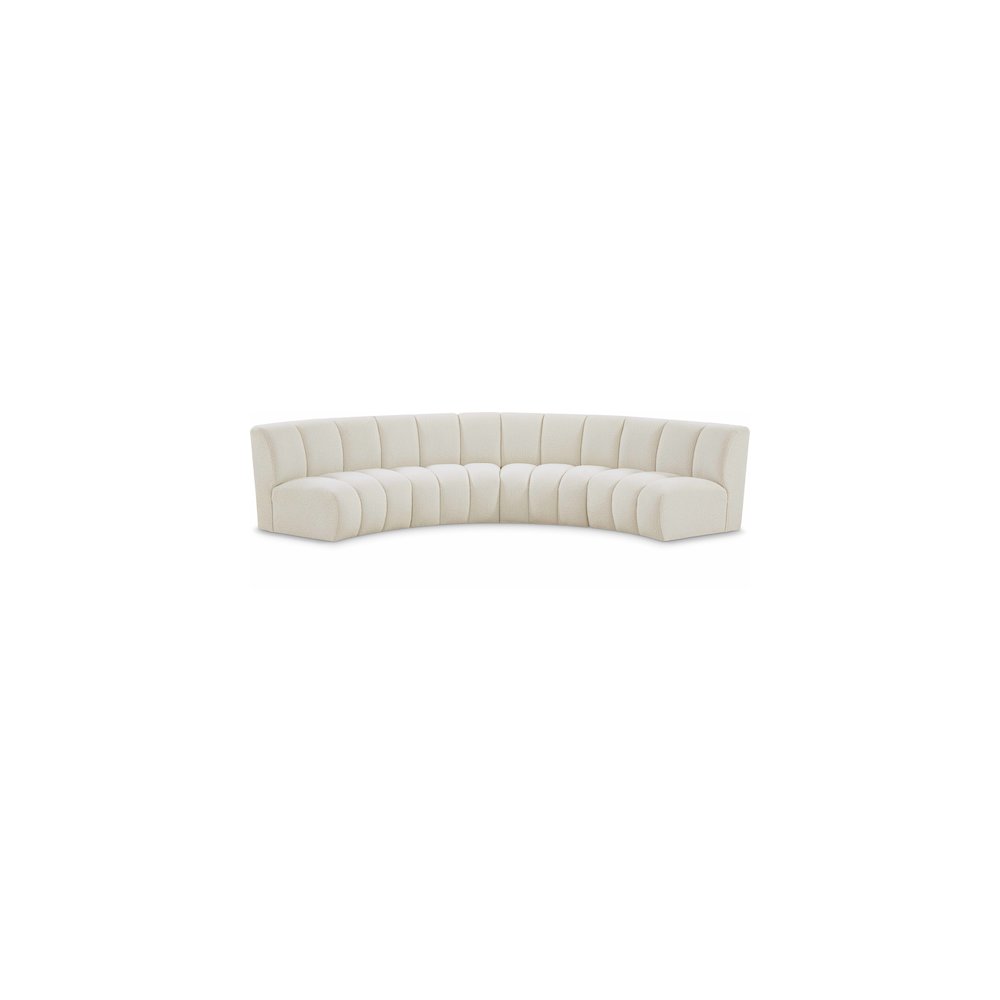 Infinity Cream Boucle Fabric 4pc. Modular Sectional