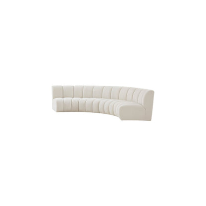 Infinity Cream Boucle Fabric 4pc. Modular Sectional