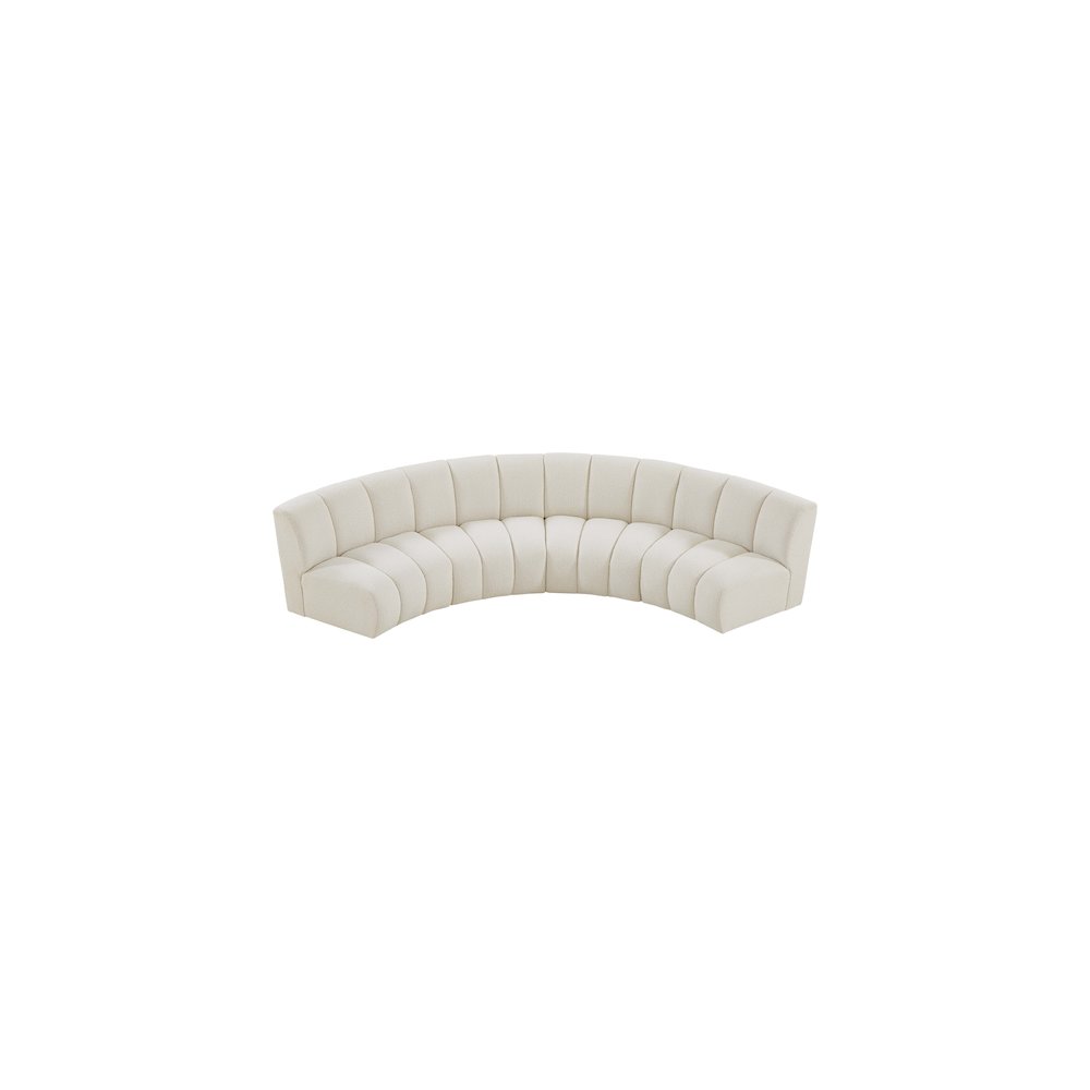 Infinity Cream Boucle Fabric 4pc. Modular Sectional