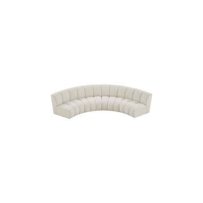 Infinity Cream Boucle Fabric 4pc. Modular Sectional