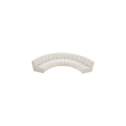 Infinity Cream Boucle Fabric 5pc. Modular Sectional