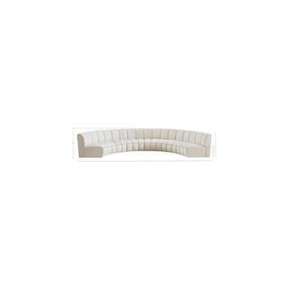 Infinity Cream Boucle Fabric 6pc. Modular Sectional