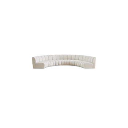 Infinity Cream Boucle Fabric 6pc. Modular Sectional