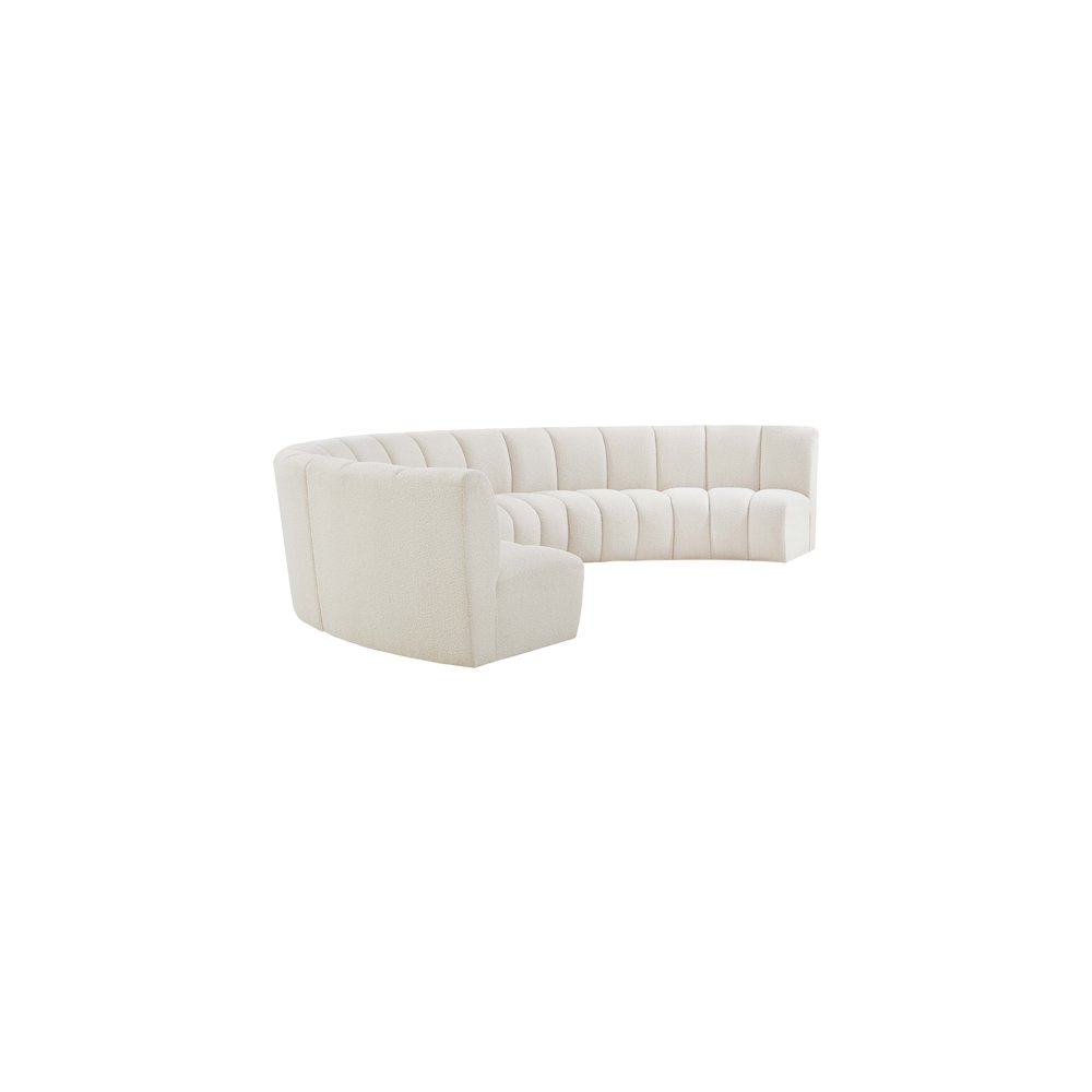 Infinity Cream Boucle Fabric 6pc. Modular Sectional