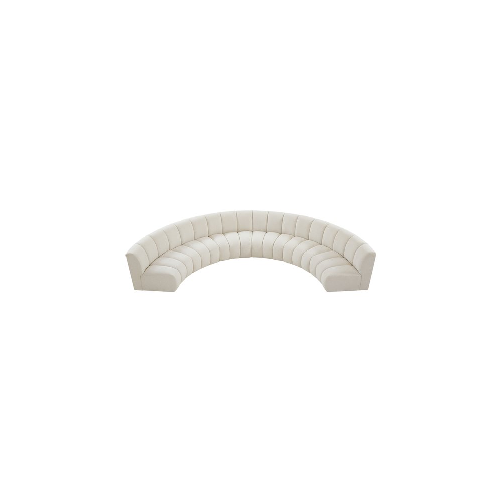 Infinity Cream Boucle Fabric 6pc. Modular Sectional