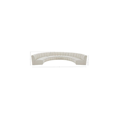 Infinity Cream Boucle Fabric 7pc. Modular Sectional