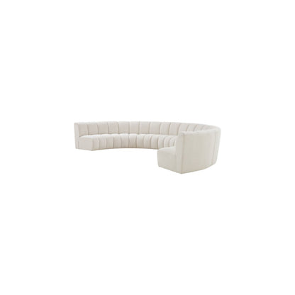 Infinity Cream Boucle Fabric 7pc. Modular Sectional