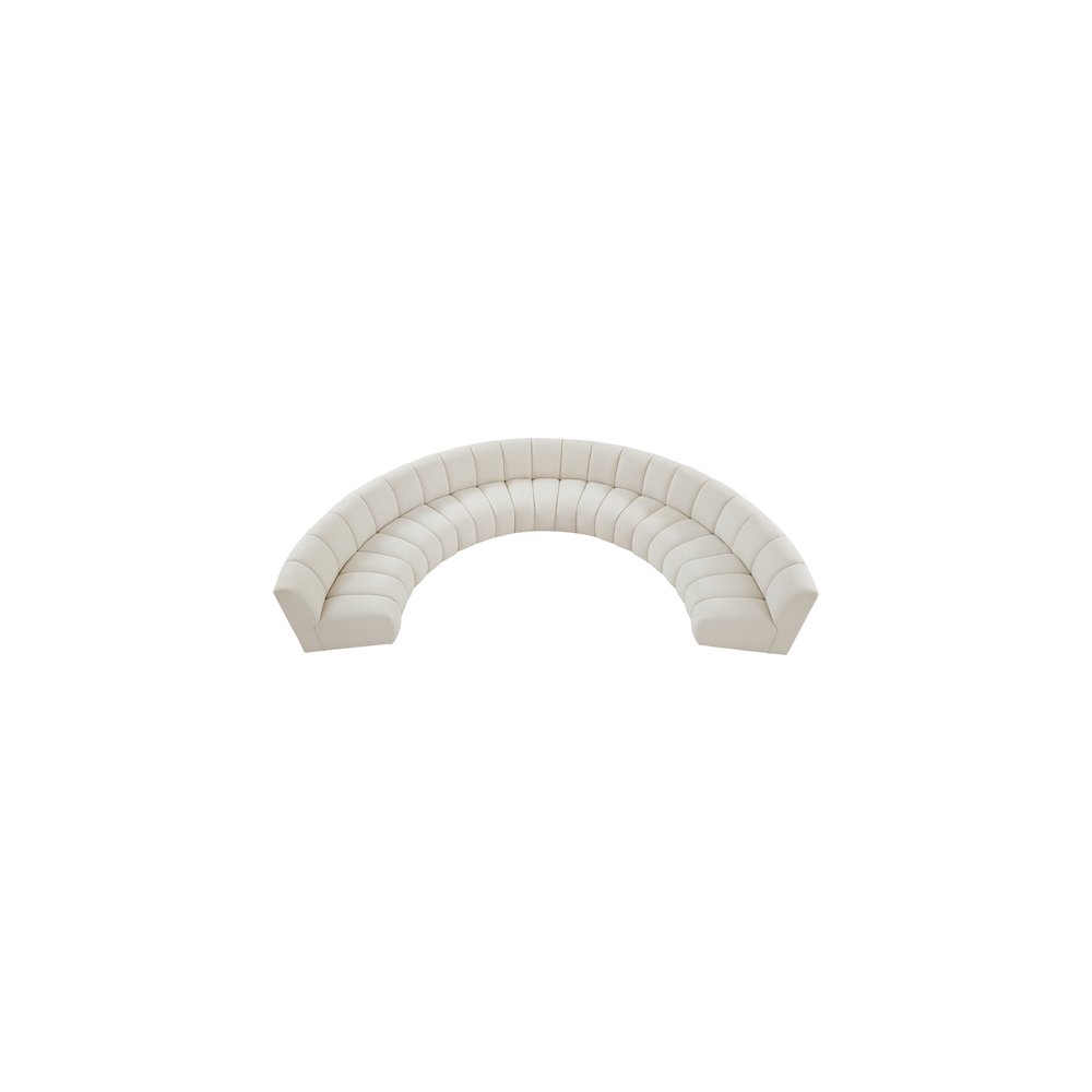 Infinity Cream Boucle Fabric 7pc. Modular Sectional