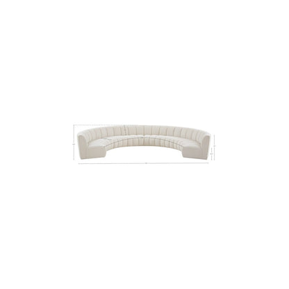 Infinity Cream Boucle Fabric 8pc. Modular Sectional