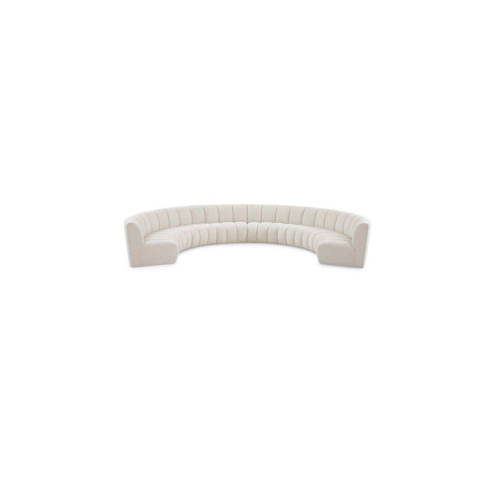 Infinity Cream Boucle Fabric 8pc. Modular Sectional