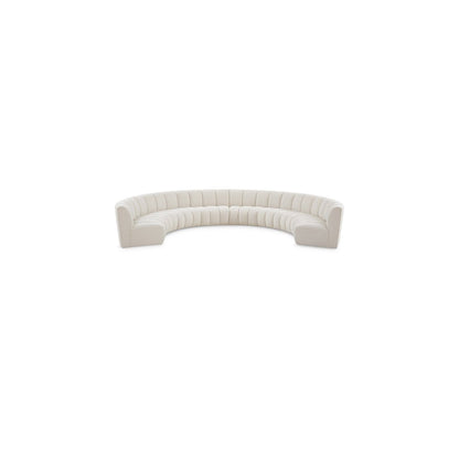 Infinity Cream Boucle Fabric 8pc. Modular Sectional