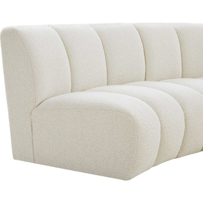 Infinity Cream Boucle Fabric 9pc. Modular Sectional