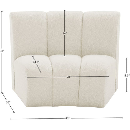 Infinity Cream Boucle Fabric Modular Chair