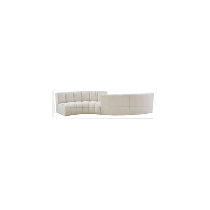 Infinity Cream Boucle Fabric 4pc. Modular Sectional