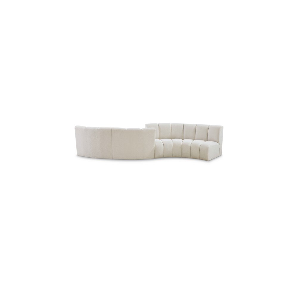 Infinity Cream Boucle Fabric 4pc. Modular Sectional