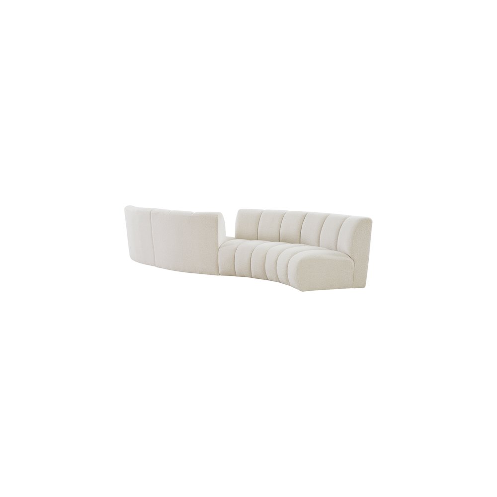 Infinity Cream Boucle Fabric 4pc. Modular Sectional