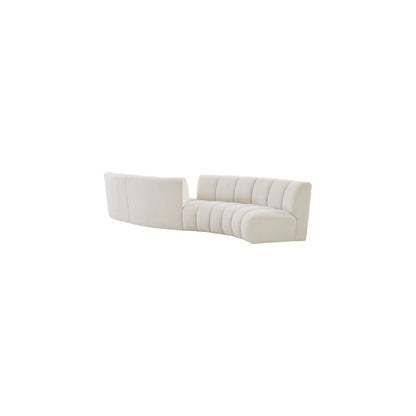 Infinity Cream Boucle Fabric 4pc. Modular Sectional